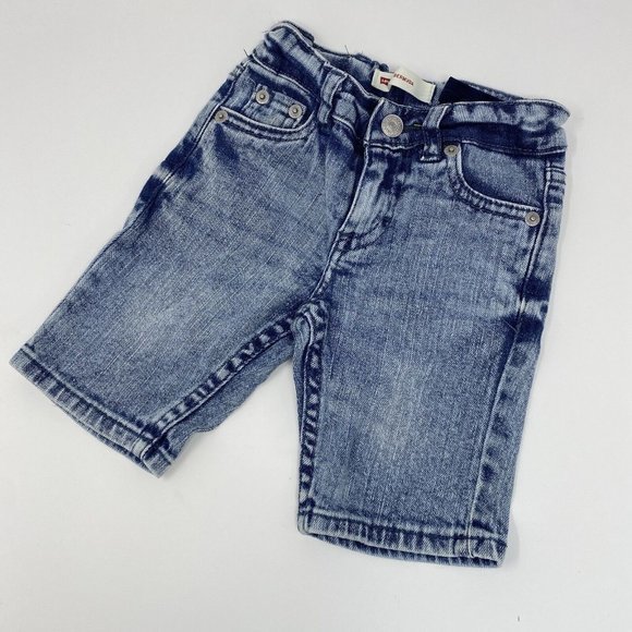 LEVIS Bermuda Blue Denim Shorts Toddler Size 4 Regular - Picture 2 of 6